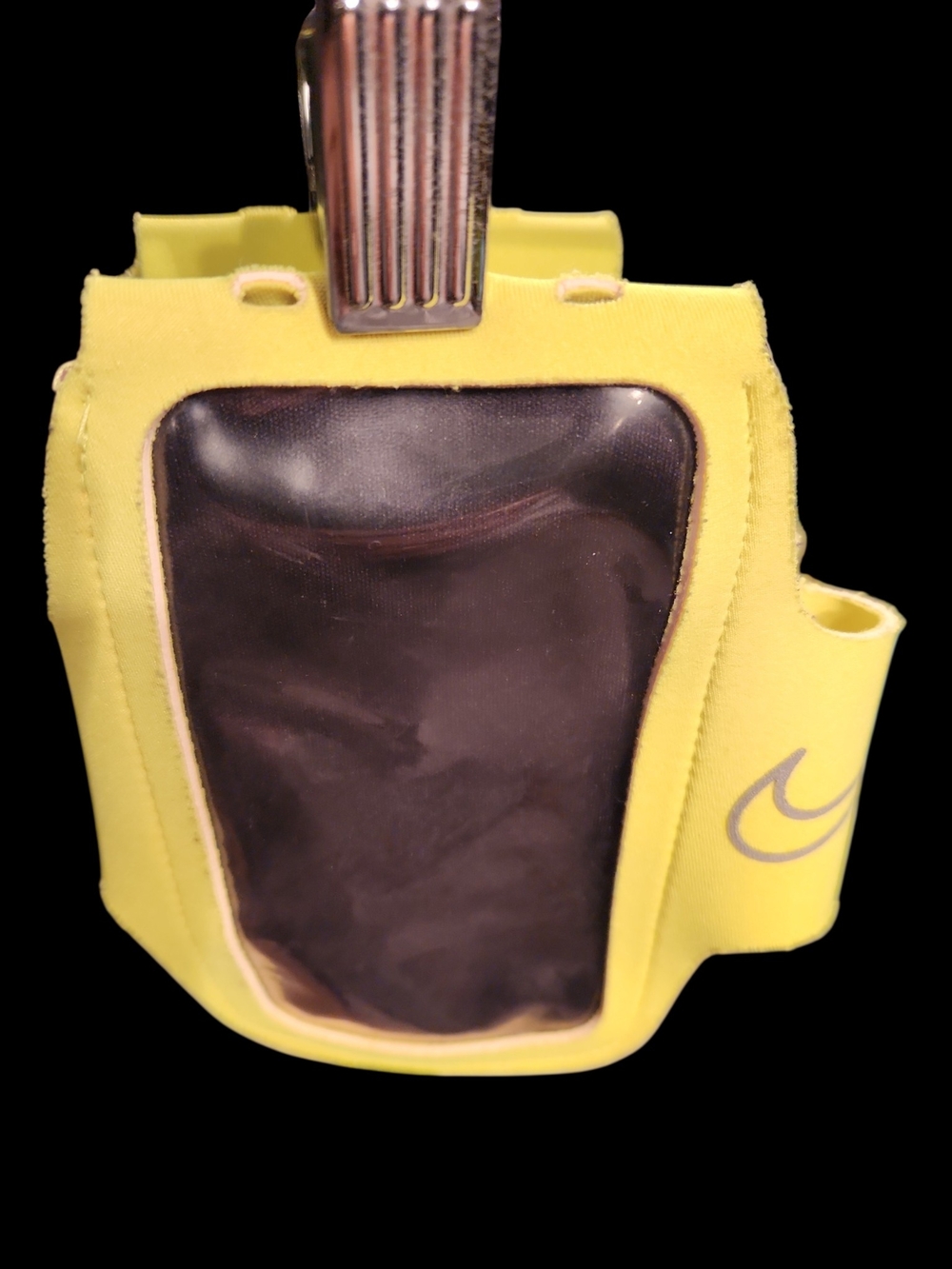 Nike Yellow Arm-band Phone Holder Gray Swoosh Accent - Picture 4 of 5